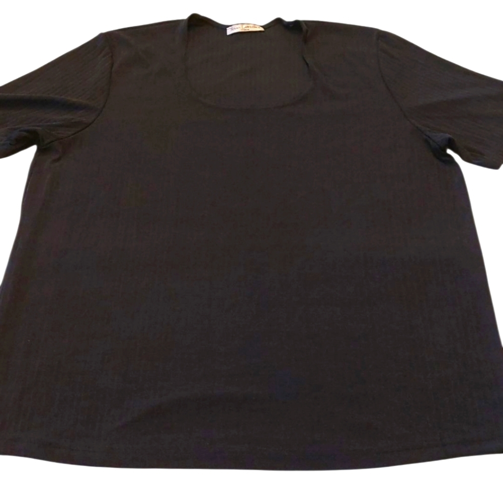 Susan Lawrence Woman Ribbed Stretch T-shirt 1X EUC Capsule Wardrobe